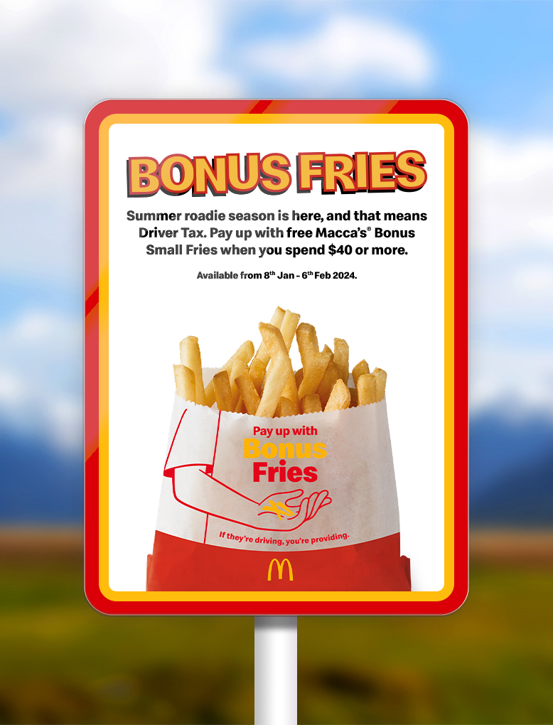 Bonus Fries McDonald's New Zealand