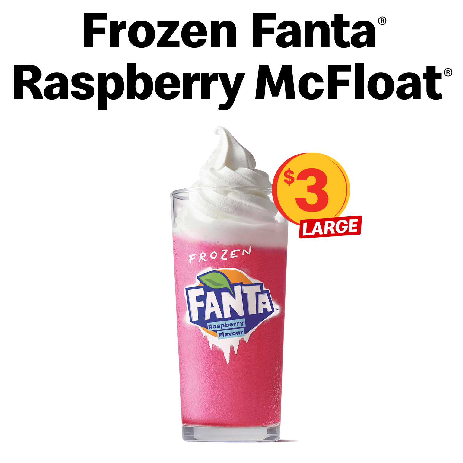 Frozen Fanta® Raspberry Mcfloat® Mcdonalds New Zealand 2878